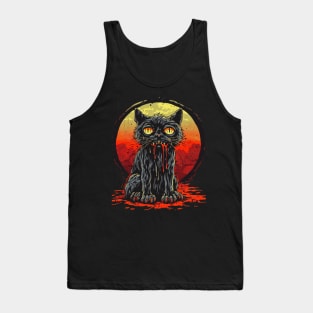 Creepy Cat Zombie Tank Top